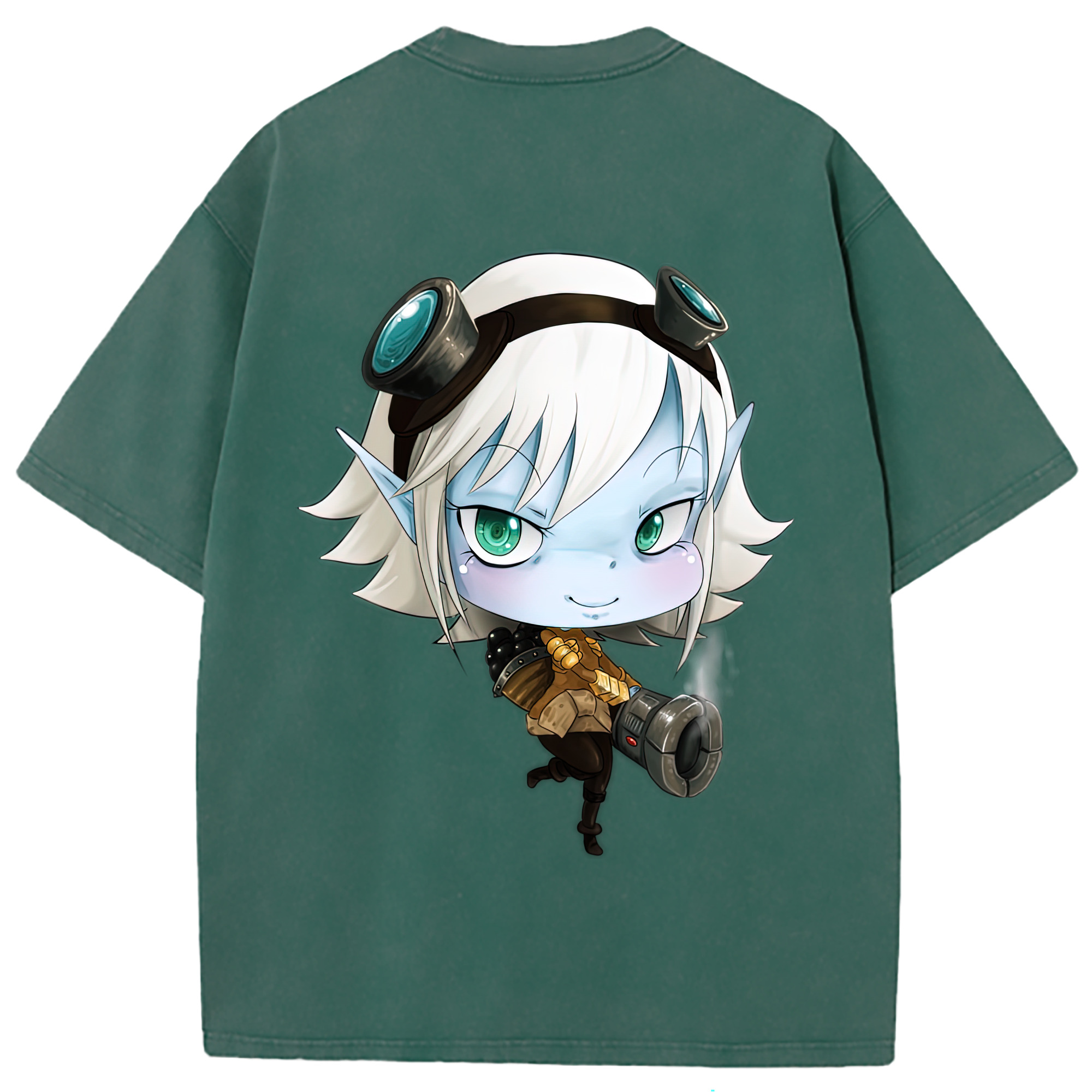 （画像用） リーグ・オブ・レジェンド League of Legends LOL 綿100% ヴィンテージ風 半袖Tシャツ（背面プリント）